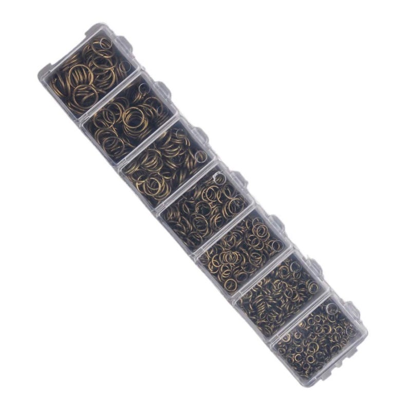 DIY Crafts Pack of 1 Box, Silver, 1450Pcs/lot 3 4 5 6 7 8 10mm Gold Silver Color Open Jump Rings Split Rings Link Loop for DIY Jewelry Ma(Pack of 1 Box, Silver)