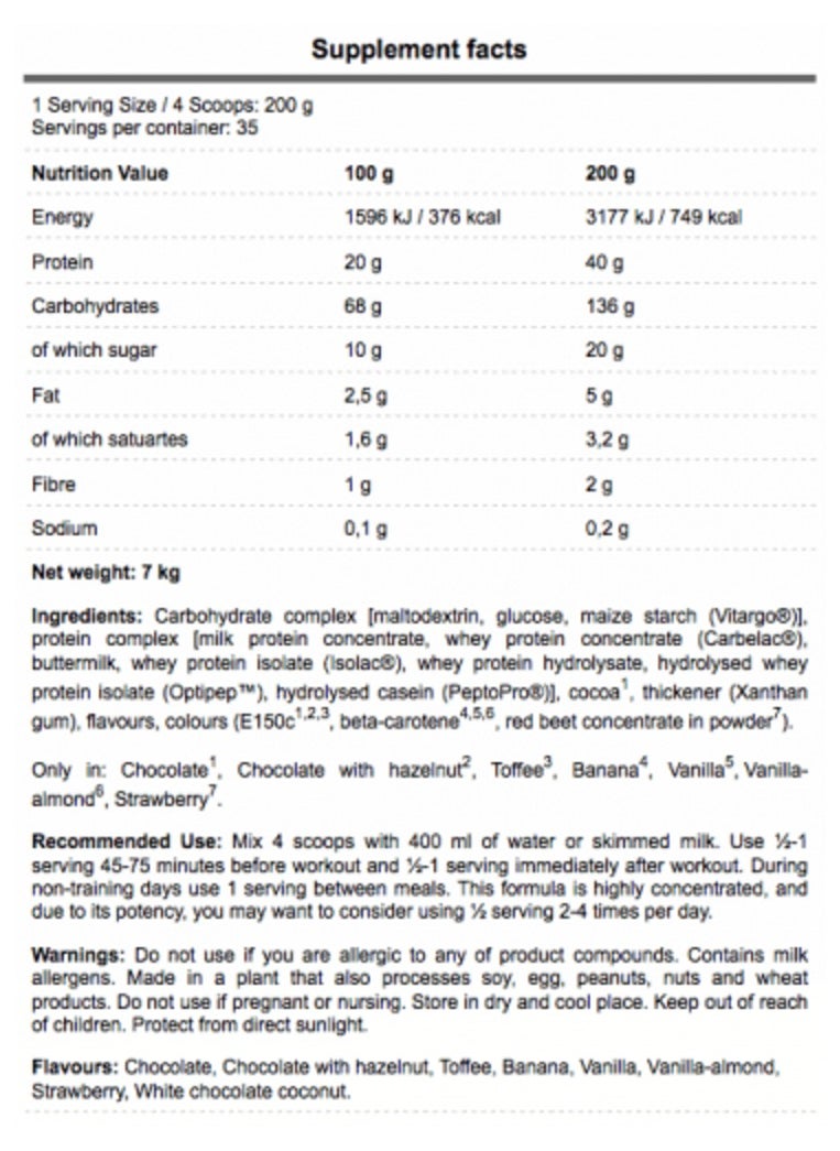 FA Engineered Nutrition - FA Core Mass Chocolate Flavor 3kg - Image 1