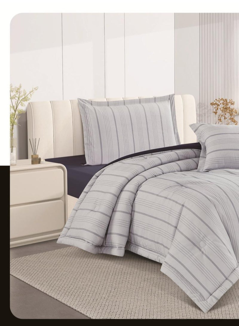 Hours Queen size bedspread fits 160x200cm mattress / 200x220cm quilt set - 4 pieces  - Image 2