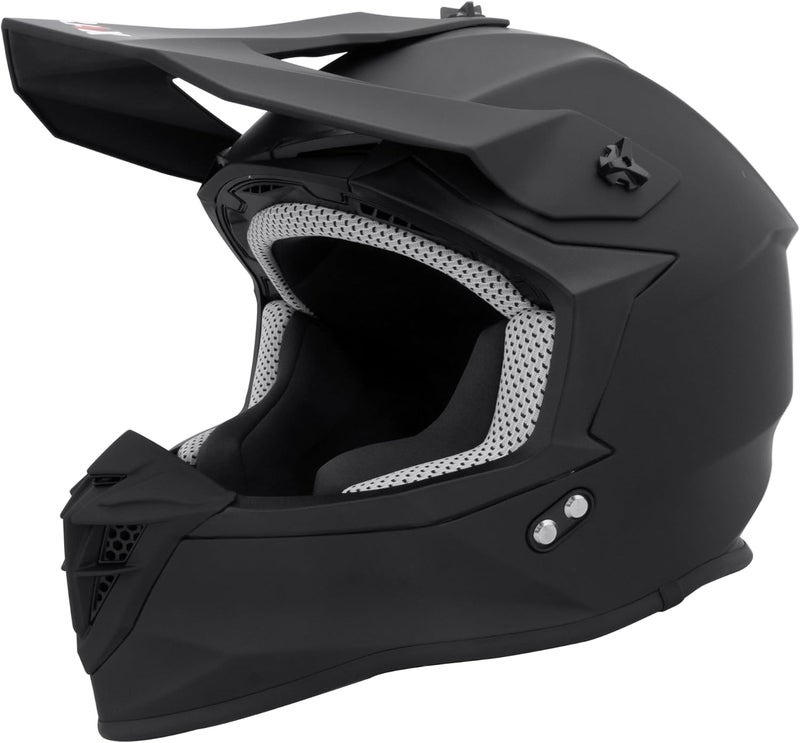 Zorax خوذة زوراكس ZOR-X303 موتوكروس - خوذة دراجة نارية سوداء غير لامعة للدراجات الترابية - Image 1