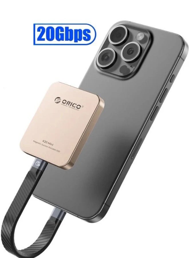 Orico ORICO 512GB Magnetic External SSD, 4K ProRes HDR Record and Store Up to 2000MB/s Portable Solid State Drive  for External SSD Hard Drive K20mini - Image 1