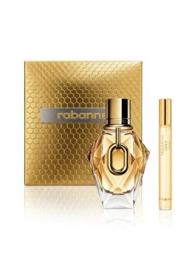 Rabanne Paco Rabanne Million Gold Women's Eau de Parfum Gift Set (90ml Perfume + 20ml Perfume Sub - Image 1