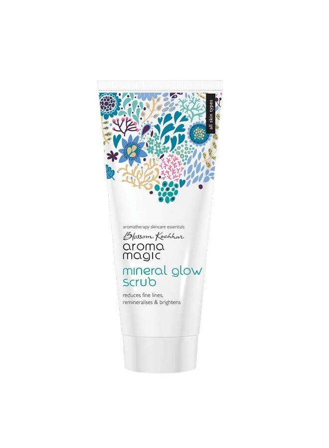Aroma Magic Mineral Glow Scrub | Exfoliates, reduces fine lines, brightens & boosts hydration| With beeswax, vegetable glycerine, lavender, tea tree & rose essential oils| All Skin Type- 200ml - Image 1