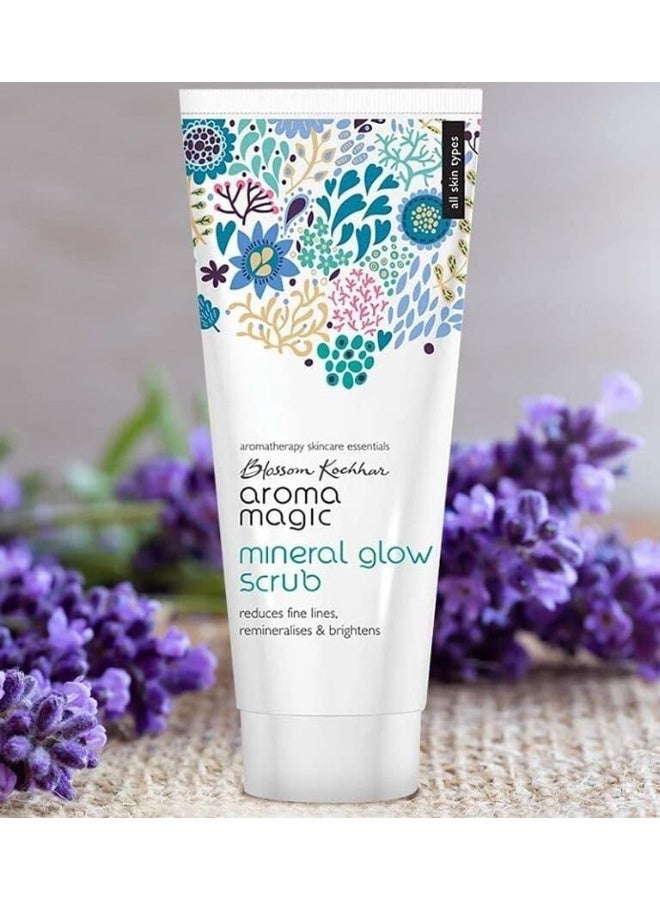 Aroma Magic Mineral Glow Scrub | Exfoliates, reduces fine lines, brightens & boosts hydration| With beeswax, vegetable glycerine, lavender, tea tree & rose essential oils| All Skin Type- 200ml - Image 4
