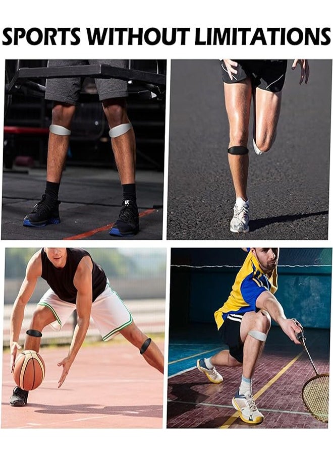 Generic - 2 Piece Set Of Patella knee Brace, Patella knee Support Strap, Silicone Patellar Tendon Support Strap, With Carrying Bag, Elastic Patella Brace, Suitable For Basketball Running Arthritis knee Pain (Gr - Image 1