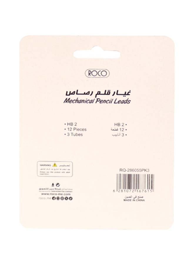 روكو عبوة من 3 قطع من أقلام الرصاص القابلة لإعادة التعبئة من روكو بقطر 0.5 مم - Image 2
