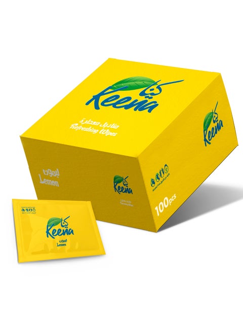 Keena special lemon scented wipes, 100 wet wipes