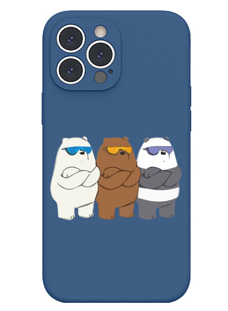 Theodor Protective Slim Fit Case Liquid Silicone Cover with Full Body Protection Anti-Scratch Shockproof Case For iPhone 14 Pro Max Blue  - Eat play sleep repeat copy - Image 1