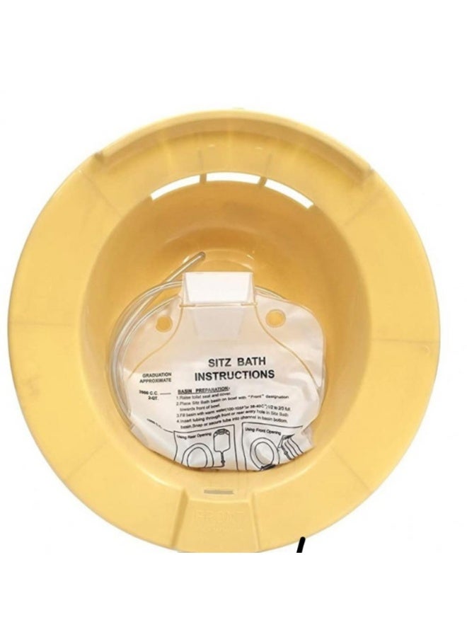 Yellow Sitz Bath for Perineal Care and Hemorrhoid Relief