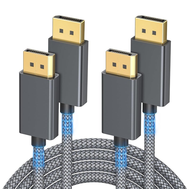 Itramax DisplayPort Cable for Laptop 10FT/2Pack,8K 60Hz DP1.4 Male Ultra High Speed Cord for PC/TV/Gaming Monitor,Support HBR3 Bandwidth of 32.4Gbps,4K@144Hz,2K@165Hz,1080P@240Hz,DP 1.2 Compatible,3M - Image 1
