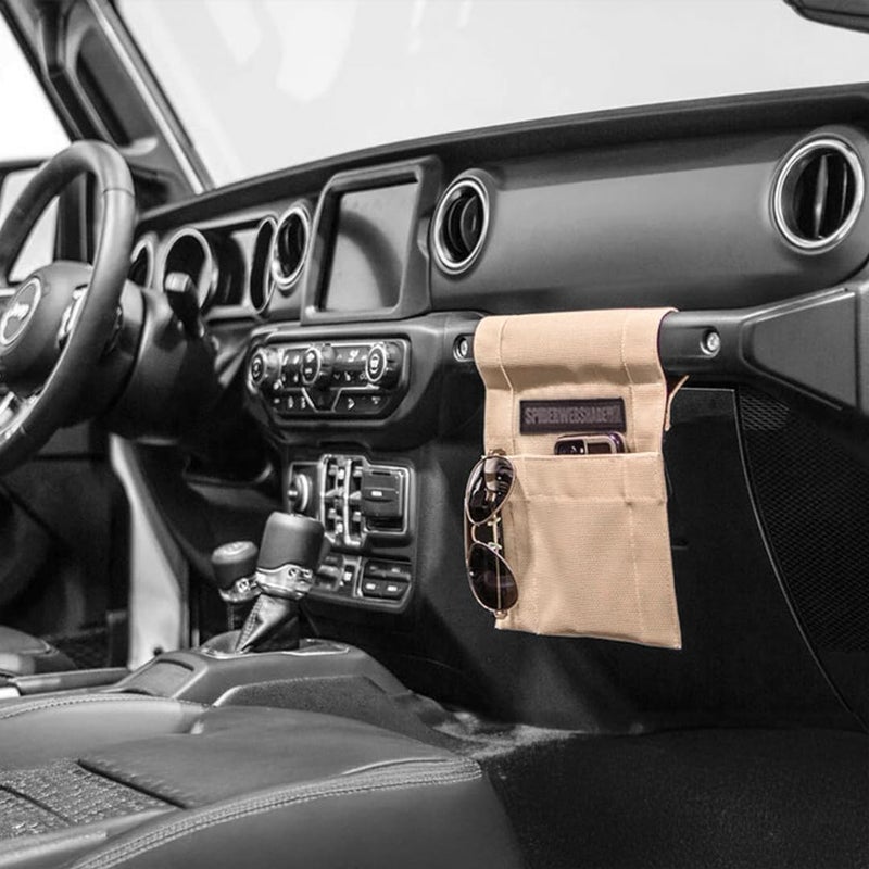 SPIDERWEBSHADE Jeep Wrangler GrabBag Storage Pouch Organizer - Tan - Image 1