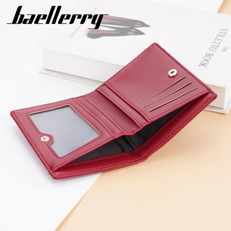 Baellerry new ladies short wallet Korean solid color multi-card zipper coin purse card bag women''s wholesale - Image 4