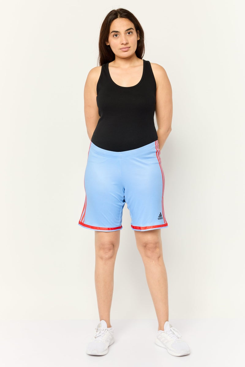 Adidas Women Sportswear Fit Basketball Shorts, Blue  - Image 2