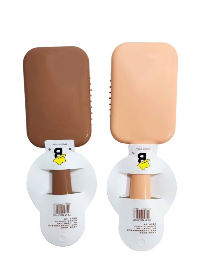 Crazy Boss 2-Piece Large Paddle Hair Brush Set – Professional Detangling Brushes for Thick, Curly & Straight Hair – Aesthetic Coffee-Toned Haircare Kit for Smooth & Frizz-Free Styling - Image 3