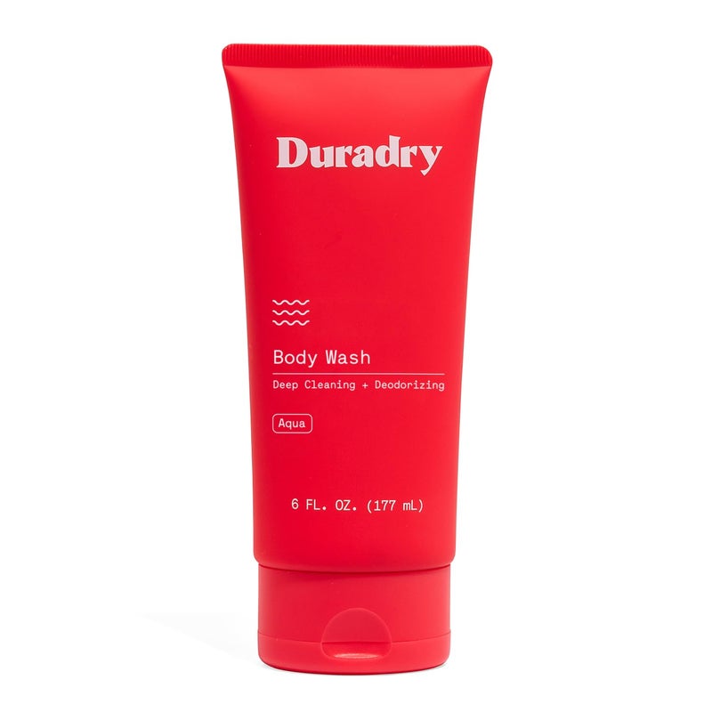Duradry Deodorizing Body Wash for Women and Men - Odor control, Deep Cleansing, Nourishes, and Moisturizes Skin, Made with Natural Ingredients - Aqua Fragrance, 6 Fl Oz - Image 1