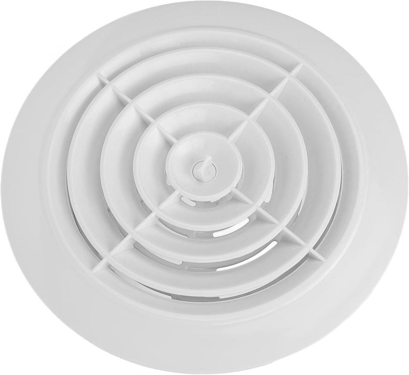 Focket Round Air Vent Cover, ABS Plastic 5.9inch Round Ventilation Grille with Rotating Louver for Bathroom Kitchen Office Wall Air Ventilation System - Image 4
