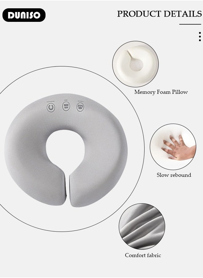 DUNISO Massage Face Pillow, Ergonomic Memory Office Nap Pillow, High Rebound Face Down Pillow for Sleeping, Face Rest Neck Head Cushion for Spa Salon Travel  - Image 2