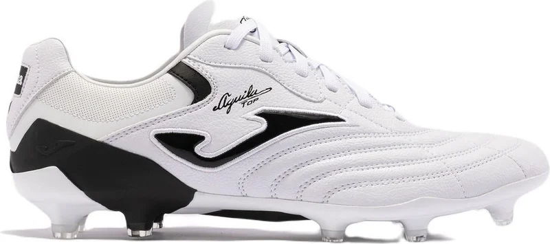 Joma Aguila Cup 2402 Blanco Negro Firm Ground Men's White Football Shoes (Grass Ground) ACUS2402FG