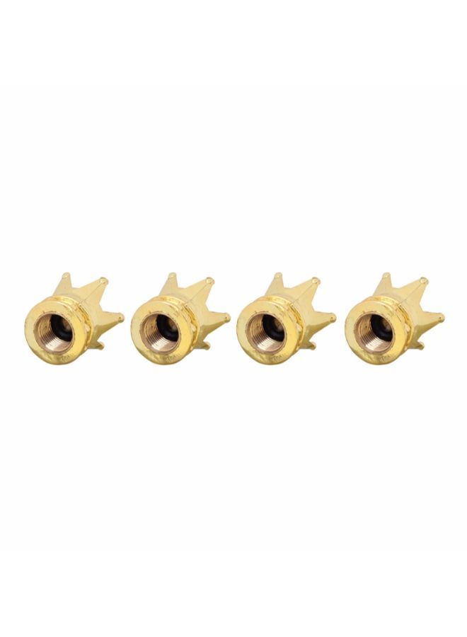 NIBEMINENT 4-Piece Crown Style Car Tire Valve Cap  - Image 2