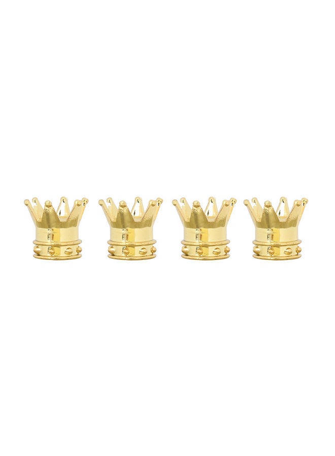 NIBEMINENT 4-Piece Crown Style Car Tire Valve Cap  - Image 1