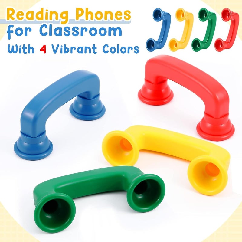 NALACAL Whisper Phones for Reading, Classroom Manipulative Phones, Auditory Feedback Phone Speech Therapy Toy Tool, Accelerate Reading Fluency, Comprehension and Pronunciation for Kids and Adults (4 Pcs) - Image 4