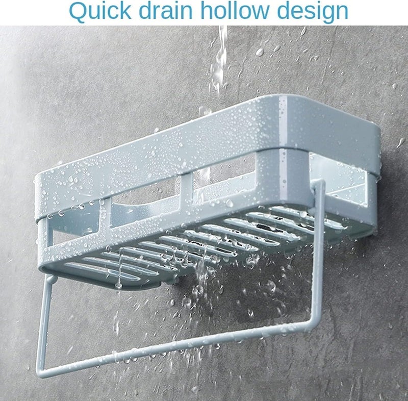 RECLUSE Bathroom Accessories 2 Pack Self-Adhesive Bathroom Organiser with Towel Holder, Washbasin Storage Rack for Desktop Wall Mount No Drilling Washroom Accessories, Bathroom Racks and Shelves (Multicolor) - Image 4