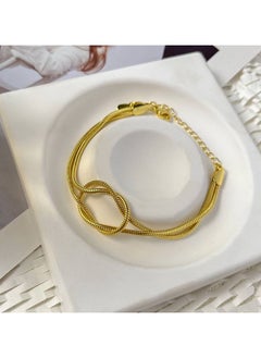 A braided bracelet with a sophisticated modern design, made from high-quality stainless steel for long-lasting durability without color change, and an elegant touch that suits all looks!