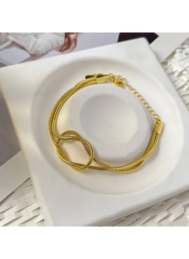 Generic - A braided bracelet with a sophisticated modern design, made from high-quality stainless steel for long-lasting durability without color change, and an elegant touch that suits all looks! - Image 1