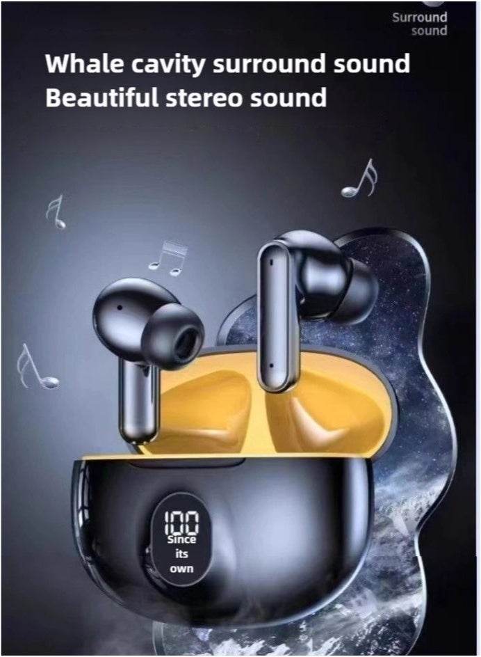 Arabest Wireless Bluetooth Earbuds, Headphone & Earphones with Active Noise Cancelling, Deep Bass, LED Power Display, Stereo Sound, Black  - Image 2