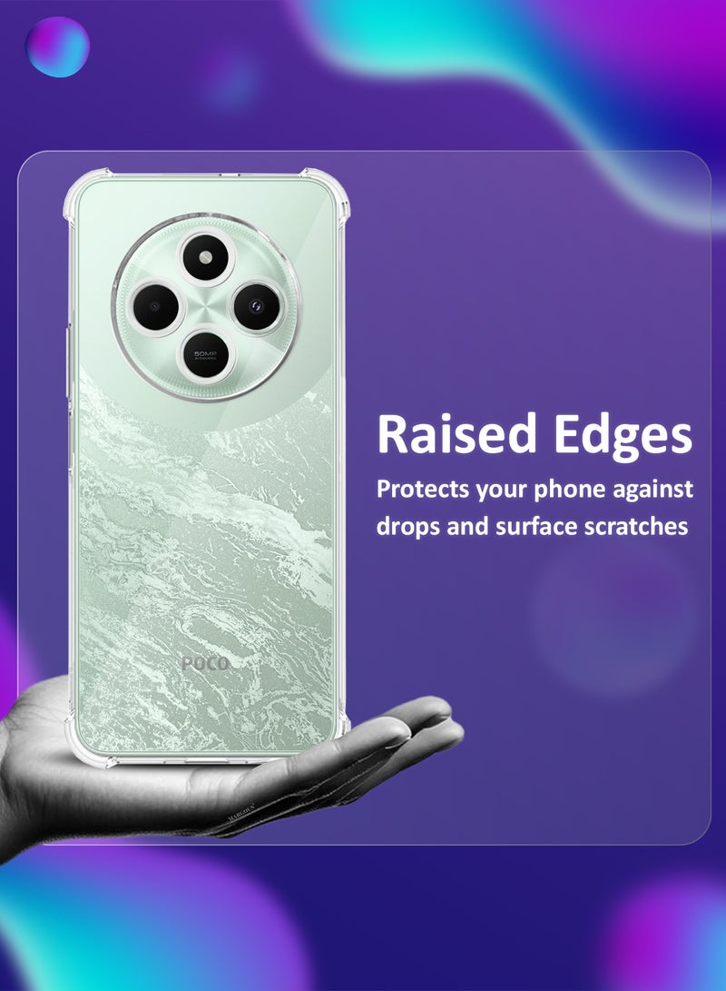 CATANES Gorilla Case for Poco C75  Transparent Shockproof  Crystal Clear with Reinforced Corners - Image 4