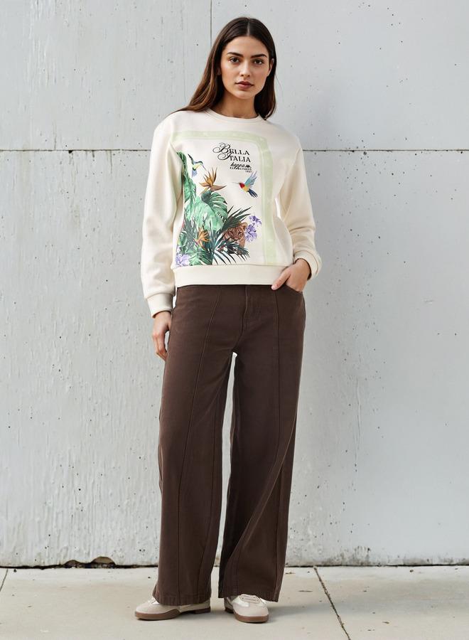 Kappa Women Tropical Print Sweatshirt - Image 2