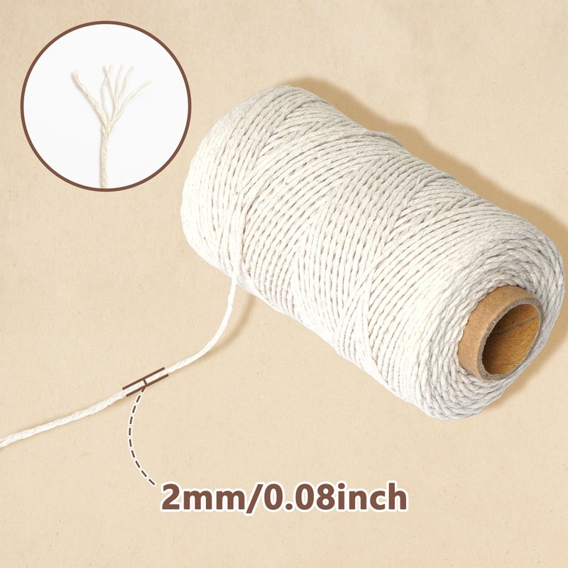 SEEBERY Butchers Twine â€“ 100% Natural Cotton Kitchen String, Oven Safe for Tying Meat, Roasting, Trussing Turkey, Baking, Grilling â€“ Food Grade for Cooking, Crafts, and Gift Wrappingï¼ˆ328ft ï¼‰ - Image 5