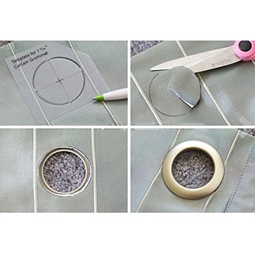 AchNau Curtain Grommets Inner Diameter 1-9/16"(4 cm) Silencer Sliding Brown Pack of 16 - Image 5