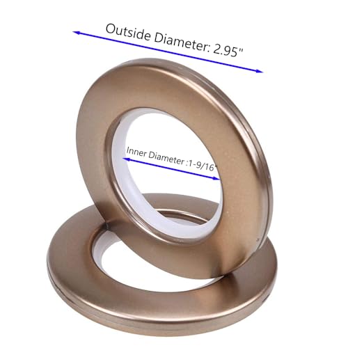 AchNau Curtain Grommets Inner Diameter 1-9/16"(4 cm) Silencer Sliding Brown Pack of 16 - Image 2