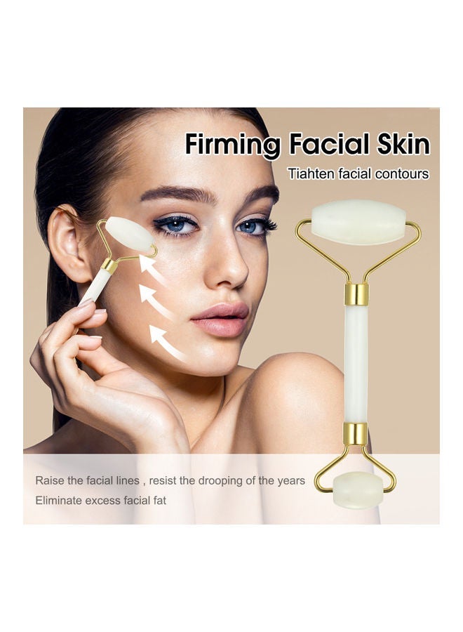 NIBEMINENT Natural Jade Roller Guasha Skin Scraper Facial Set Care Anti-aging Puffy Eyes Massager Neck Anti Wrinkle Beauty Stone Green - Image 4