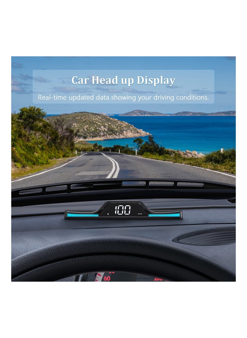 Digital Speedometer for Car G15, Heads Up Display Cars with Overspeed Alarm and Speed in MPH KPH, Fatigue Driving Alarm, USB Plug Play, Suitable All (G15) - Image 2