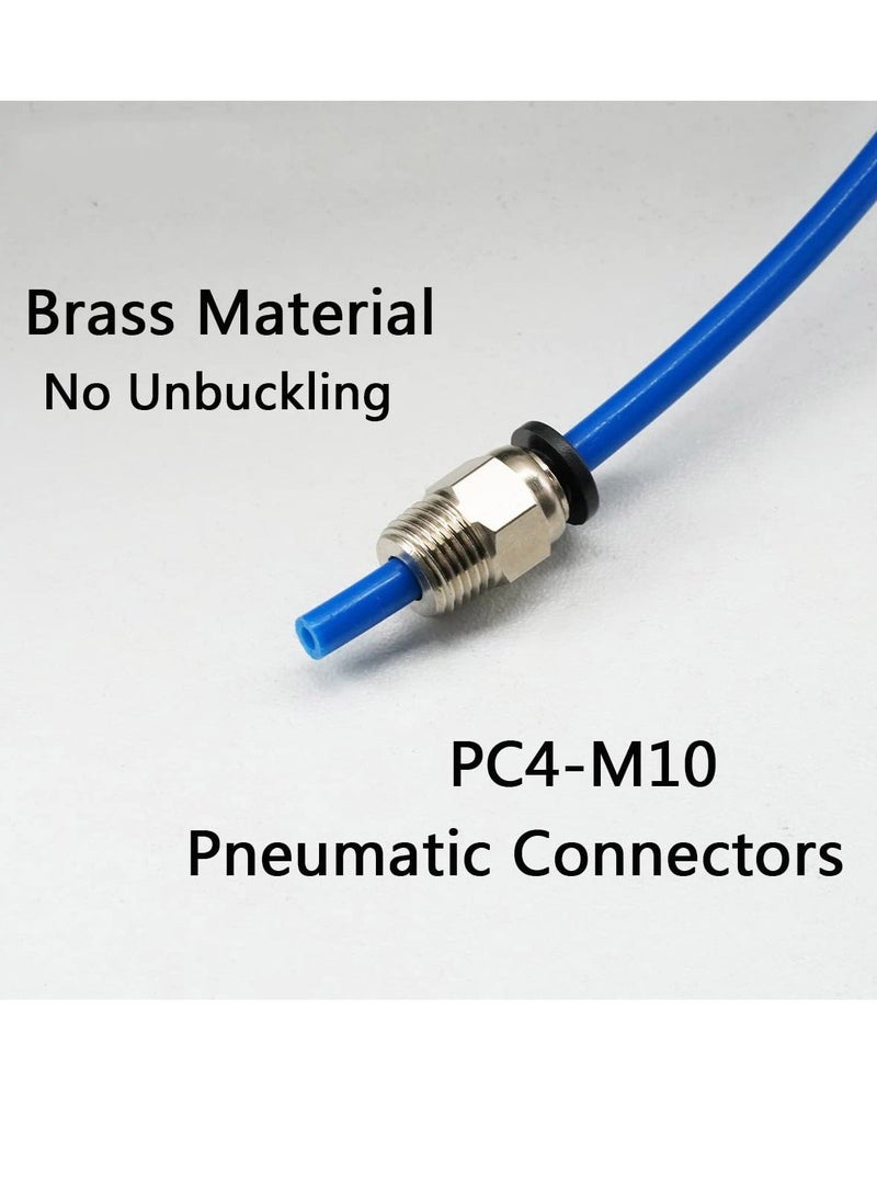 Generic - 3D Printer PTFE Tube Bowden Tubing 1.75mm Filament 1M with 2X PC4-M6 & PC4-M10 Pneumatic Fittings &Tube Cutter 3D Printer Parts use for Ender 3/Ender 3 Pro/Ender 3 V2/CR-10/CR10S Hotend - Image 1