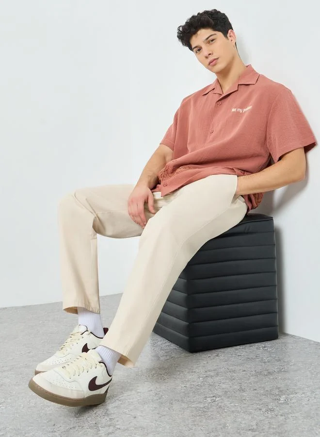 ستايلي بنطال قطن بقصة مريحة