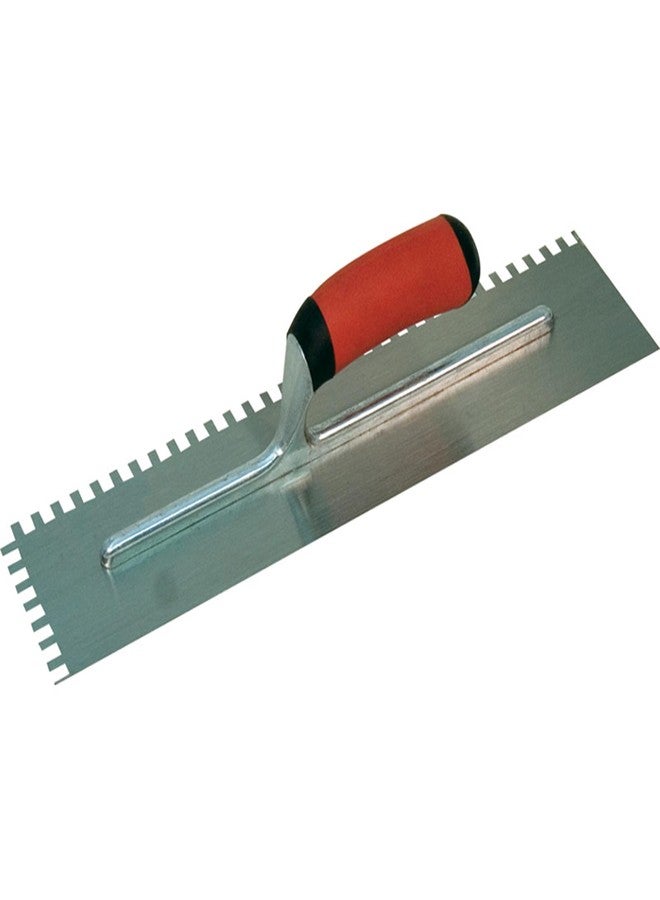 Marshalltown QLT Notched Trowels (16x4), Square Notch Shape, 6mm X-Notch, 6mm Z-Notch, 10mm Y-Notch, Soft Grip Handle, NT698 - Image 2