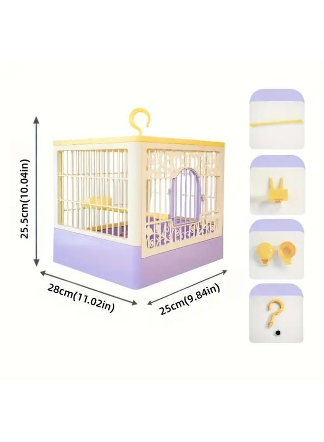Large Blue Walk In Bird Cage For Parrots Heavy Duty Portable Aviary With Lockable Doors - Image 3