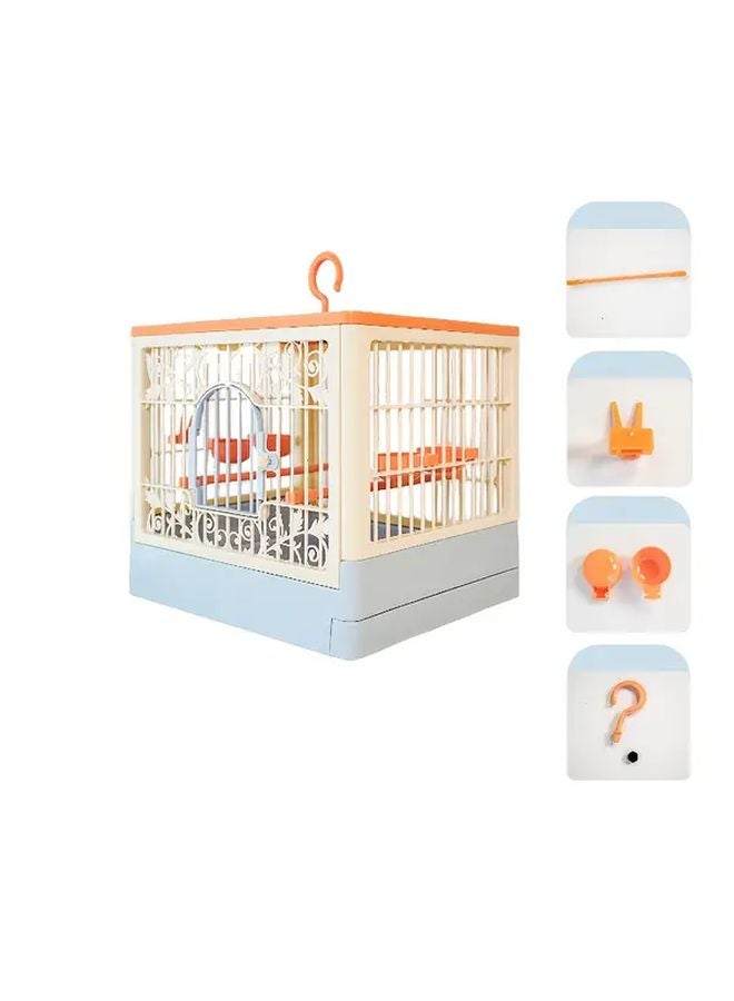 Large Blue Walk In Bird Cage For Parrots Heavy Duty Portable Aviary With Lockable Doors - Image 1