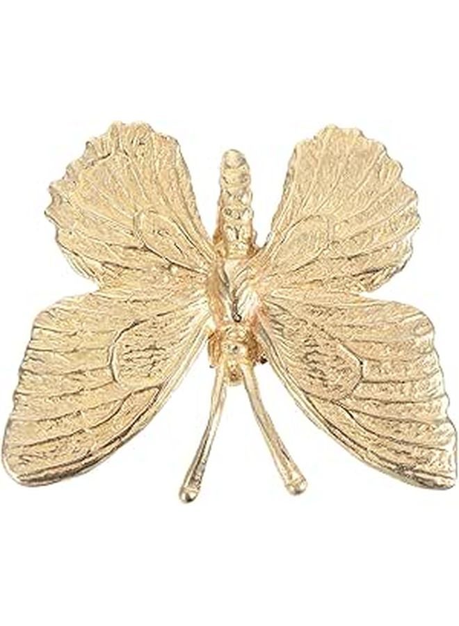 Brass Butterfly Drawer Pulls Vintage Cabinet Knobs Bronze Hardware For Wardrobe Kitchen Dresser - Image 1