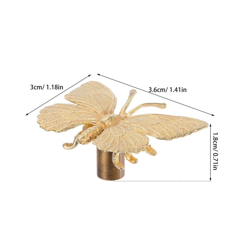Brass Butterfly Drawer Pulls Vintage Cabinet Knobs Bronze Hardware For Wardrobe Kitchen Dresser - Image 3
