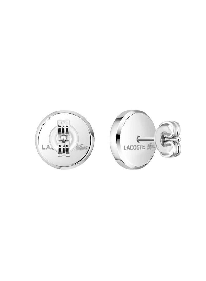 LACOSTE ARTHOR Stud Earrings in Stainless Steel with Enamel Crocodile - Image 2