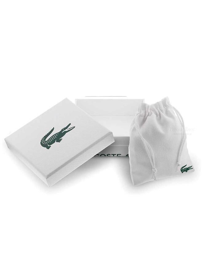 LACOSTE ARTHOR Stud Earrings in Stainless Steel with Enamel Crocodile - Image 3