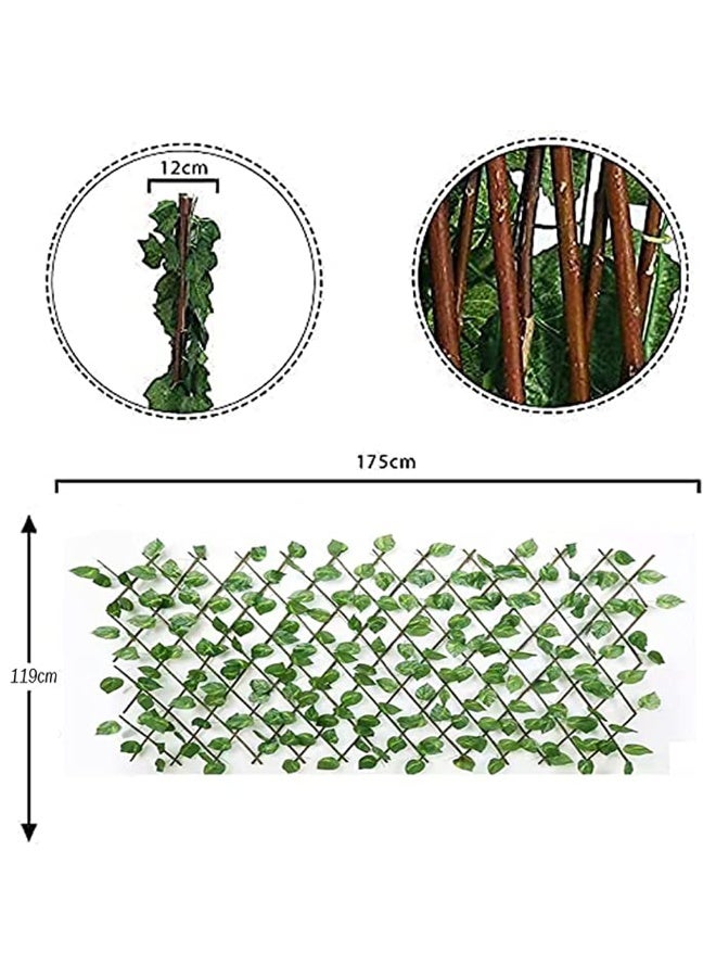 HOME TASTE Balcony privacy Fence Screen - Artificial Leaf Faux Ivy Expandable Privacy Fence Screen For Balcony Patio Outdoor - Decorative Faux Ivy Fencing Panel - Image 2