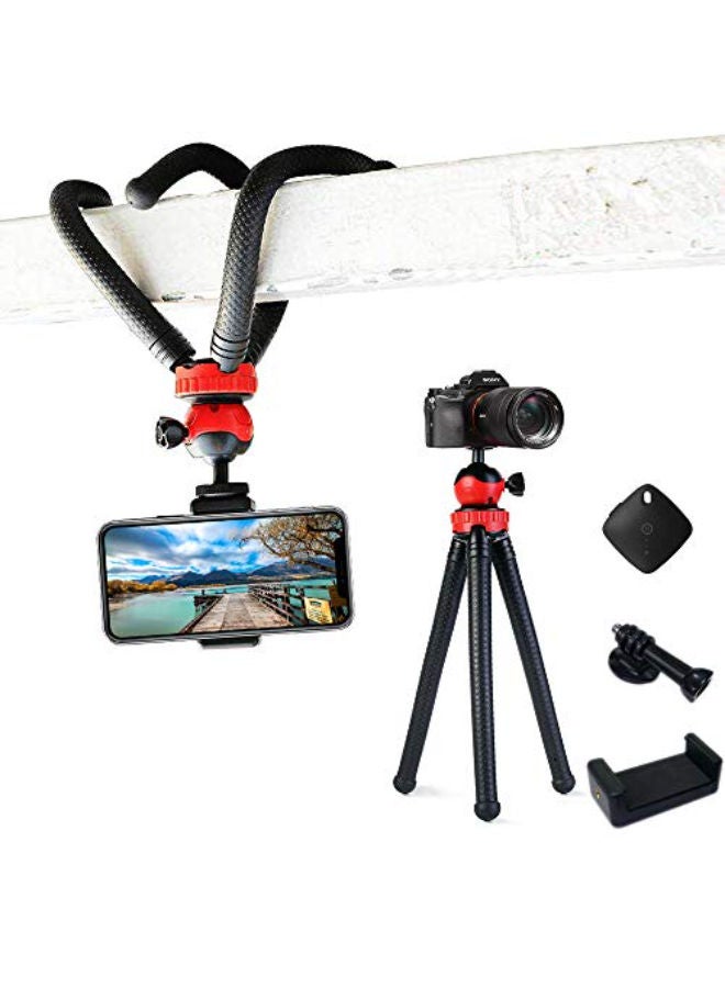 SHOPI Flexible Tripod，12 Inch Phone Tripod for iPhone and Android Phone, Action Camera Tripod for GoPro Canon Nikon DSLR  - Image 1