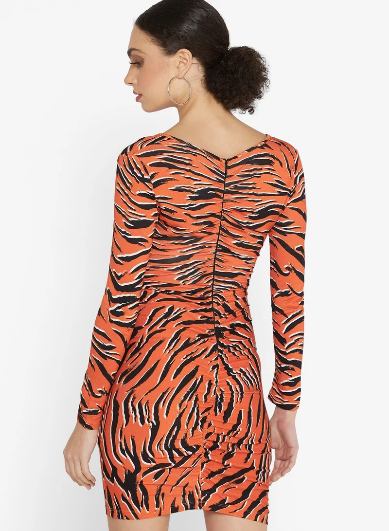 French Connection V-Neck Printed Dress