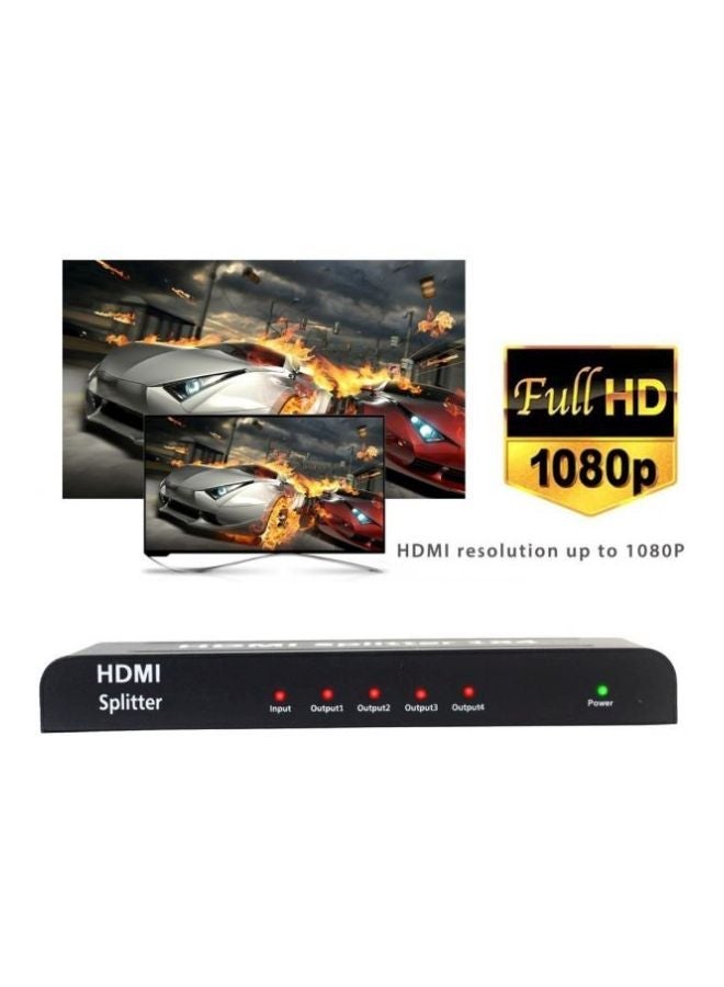 NIBEMINENT 1-In-4 HDMI Splitter Black  - Image 2