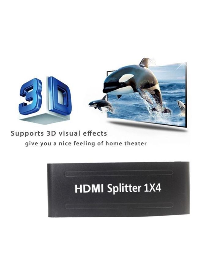 NIBEMINENT 1-In-4 HDMI Splitter Black  - Image 3